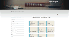 Desktop Screenshot of lysetoglivet.dk